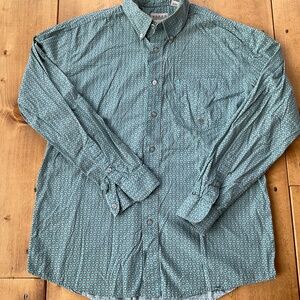 SALE‼️ROPER MENS BUTTON DOWN 100% COTTON LONG SLEEVE WESTERN COWBOY SHIRT Size M